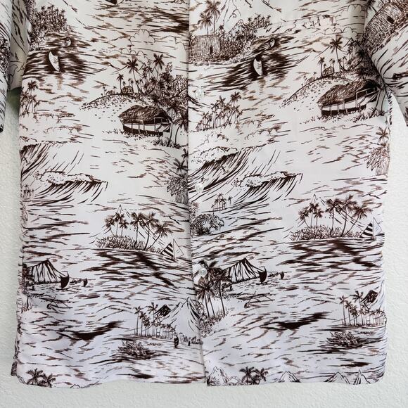 Vintage RJC Shirt Mens Large Hawaiian Aloha Button Up Island Print Camp Beach - Picture 5 of 11